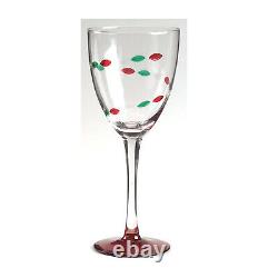 2008 GORHAM CRYSTAL Christmas Jewels 8.75 Water or Wine Goblets (set of 8)