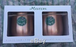 2018 Masters Set Copper Wine Glasses Insulated Augusta National Limited