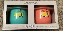 2019 MASTERS Set Of 2 12 OZ CORKCICLE STEMLESS WINE GLASSES INSULATED Flag