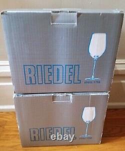 6 or 12 MIB new unused Riedel crystal glass Vinum chardonnay wine stems 7 7/8