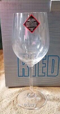 6 or 12 MIB new unused Riedel crystal glass Vinum chardonnay wine stems 7 7/8