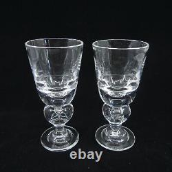 7877 by STEUBEN Glass Baluster Teardrop Set of 8 Wine Glasses 5 1/8 Mid Century