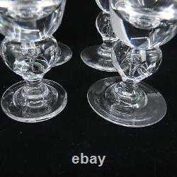 7877 by STEUBEN Glass Baluster Teardrop Set of 8 Wine Glasses 5 1/8 Mid Century