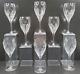 (8) Mikasa Agena Wine Glasses Set Elegant Clear Vertical Swirls Bar Stemware Lot