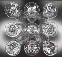 9 Noritake Sweet Swirl Clear Wine Glasses Set 6.75 Elegant Drink Glassware Lot