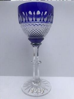 AJKA Crystal Cut To Clear Stemmed Glasses AJC15 Multicolor Set Of 4 Goblets Wine
