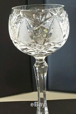 AMERICAN BRILLIANT CUT Crystal Wine Glass cocktail Goblet 6 5/8 Set Of 8