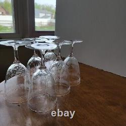 ANTIQUE BACCARAT Crystal Wine Glasses 1870's Set of 6
