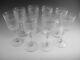 ANTIQUE WINE Glass / Glasses Set of 8 Fruiting Vine Pattern (B) Powell