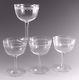 ANTIQUE Wine Glass Set of 4 Very Fine & Delicate Champagne Saucers