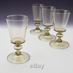 A Set of Four Venetian Wine Glasses c1900