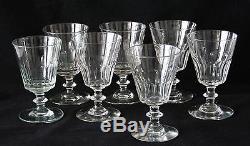 A set of 8x an antique, large Red Wine Glass, 19th century, ca. 1850-1870