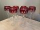 Ajka Crystal Clarendon Waterford Design Hock Wine Goblets Red Set Of 6