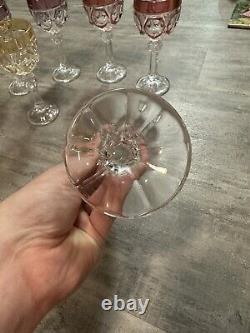Amaris By Nachtmann Cut to Clear Crystal Wine Glass lot of 6 Full Set