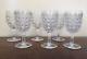 Antique ABP Brilliant Cut Glass Cane & Fan Water Wine Goblet Set of 6