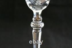 Antique Set 4 Cut Glass Crystal Wine Champagne Goblets Gorgeous Details