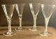 Antique Wine / cordial Glasses on Spiral Double Air Twist Stem Rare Set Of 4