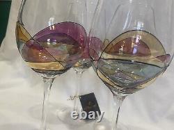 Antoni Barcelona set of four beautiful wine glasses 10 1/2 inches tall