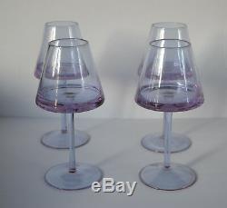Art Deco Alexandrite Neodymium Set Of 4 Wine Glasses