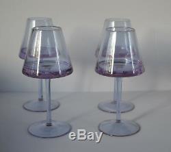 Art Deco Alexandrite Neodymium Set Of 4 Wine Glasses