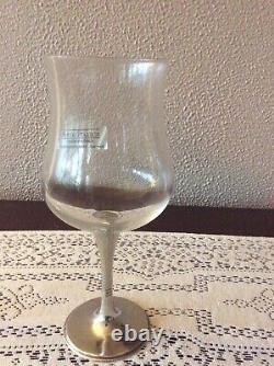 Arte Italica Glass & Pewter Wine Glasses Large Set Of 2 2 Sets Available