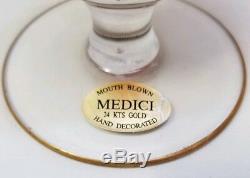 Arte Italica Medici 24kt Gold Encrusted Swag Champagne, Wine & Water Glass Set