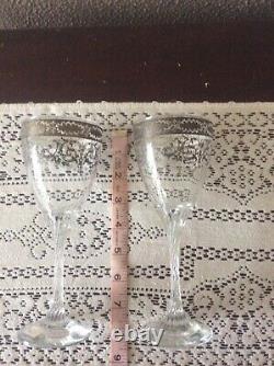 Arte Italica Platinum Etched Wine Glasses New Set Of 12 Made In Italy