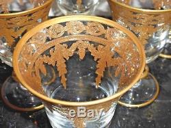 Arte Italica Vetro Gold 5 5/8 Wine Glass Set Of 6
