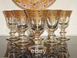 Arte Italica Vetro Gold 5 5/8 Wine Glass Set Of 6