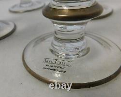 Arte Italica Vetro Gold Wine/Water Glasses Set Of 4 Size 6.5 X 4 7.5oz
