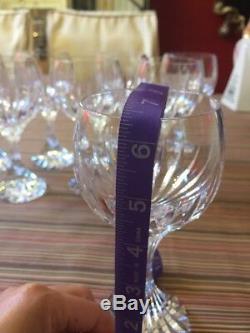 BACCARAT Crystal MASSENA Goblets Claret Wine Glasses Set Of 8- 6 3/8