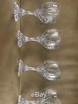 BACCARAT MASSENA Cut Crystal France 10 Pc Whiskey / Wine Decanter & Glasses Set