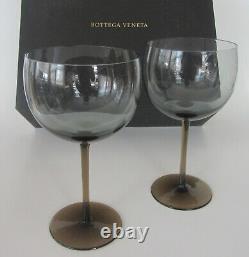 BOTTEGA VENETA Red Wine Glasses Ash SET 2 NEW