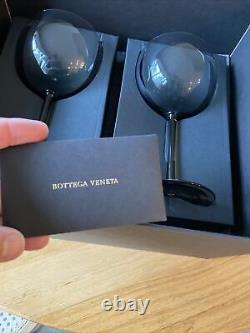 BOTTEGA VENETA Red Wine Glasses-NEW In Box-set Of 2 Glasses $460 (Have 3 Sets)