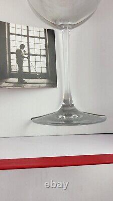 Baccarat Crystal 9 5/8 tall Grand Bordeaux Wine Glasses Set of 2 signed Boxed