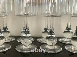 Baccarat Crystal Jose Pattern Wine Glasses Set of 8 Designed by Boris Tabacoff