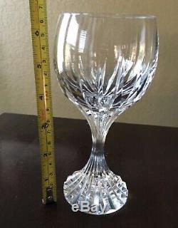 Baccarat Crystal Massena Water Or Wine Glasses Goblets Signed 6.5 Set Of 4 Mint
