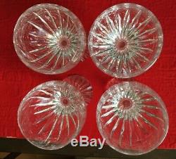 Baccarat Crystal Massena Water Or Wine Glasses Goblets Signed 6.5 Set Of 4 Mint