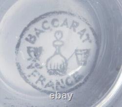Baccarat, France. Set of six Charmes Art Deco white wine glasses