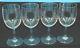 Baccarat French Crystal Set 4 Montaigne Non Optic 7 Clear Wine Glasses Larger