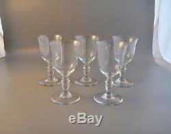 Baccarat Glass Set Of 5 Claret Wine Glasses Provence France Crystal