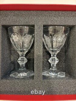 Baccarat Harcourt Etched Wine Glass Set By Marcel Wanders