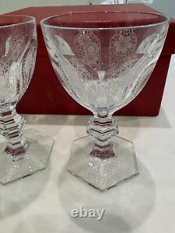 Baccarat Harcourt Etched Wine Glass Set By Marcel Wanders