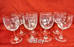 Baccarat MONTAIGNE OPTIC Port Wine Glasses Set of 8