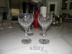 Baccarat Massena Crystal Wine Glasses Set Of Four 7 Tall