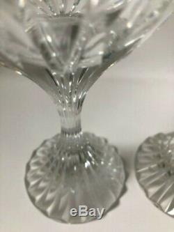 Baccarat Massena Wine/Water Crystal Goblets 7 Set of 3 Timeless Beauty