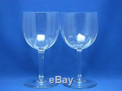 Baccarat Montaigne Optic Set 2 Water /red Wine Glasses Goblets Crystal 7 Signed