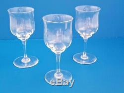 Baccarat Set 10 CAPRI OPTIC 6 Claret Wine Glasses