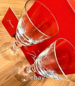 Baccarat Vega Wine Glasses Set of 2 Crystal Pair Glass Champagne In Box Unused