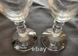 Baccarat Vega Wine Glasses Set of 2 Crystal Pair Glass Champagne In Box Unused
